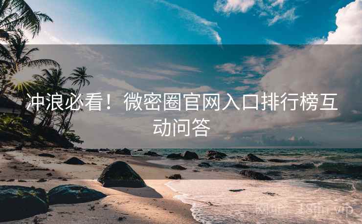 冲浪必看！微密圈官网入口排行榜互动问答