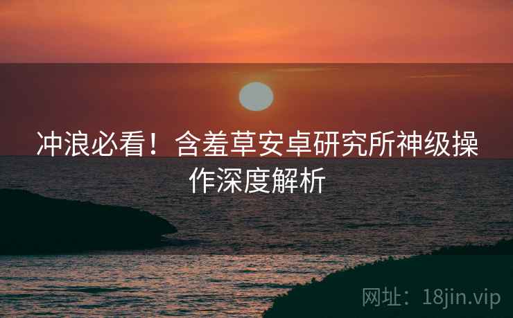 冲浪必看！含羞草安卓研究所神级操作深度解析