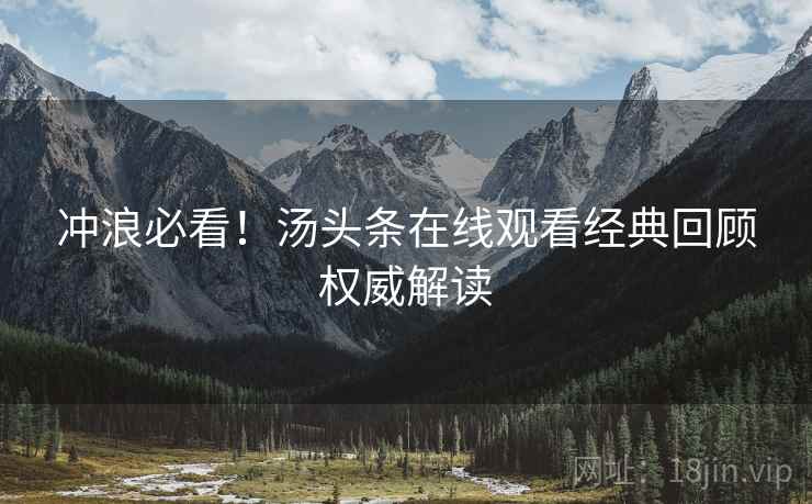 冲浪必看！汤头条在线观看经典回顾权威解读